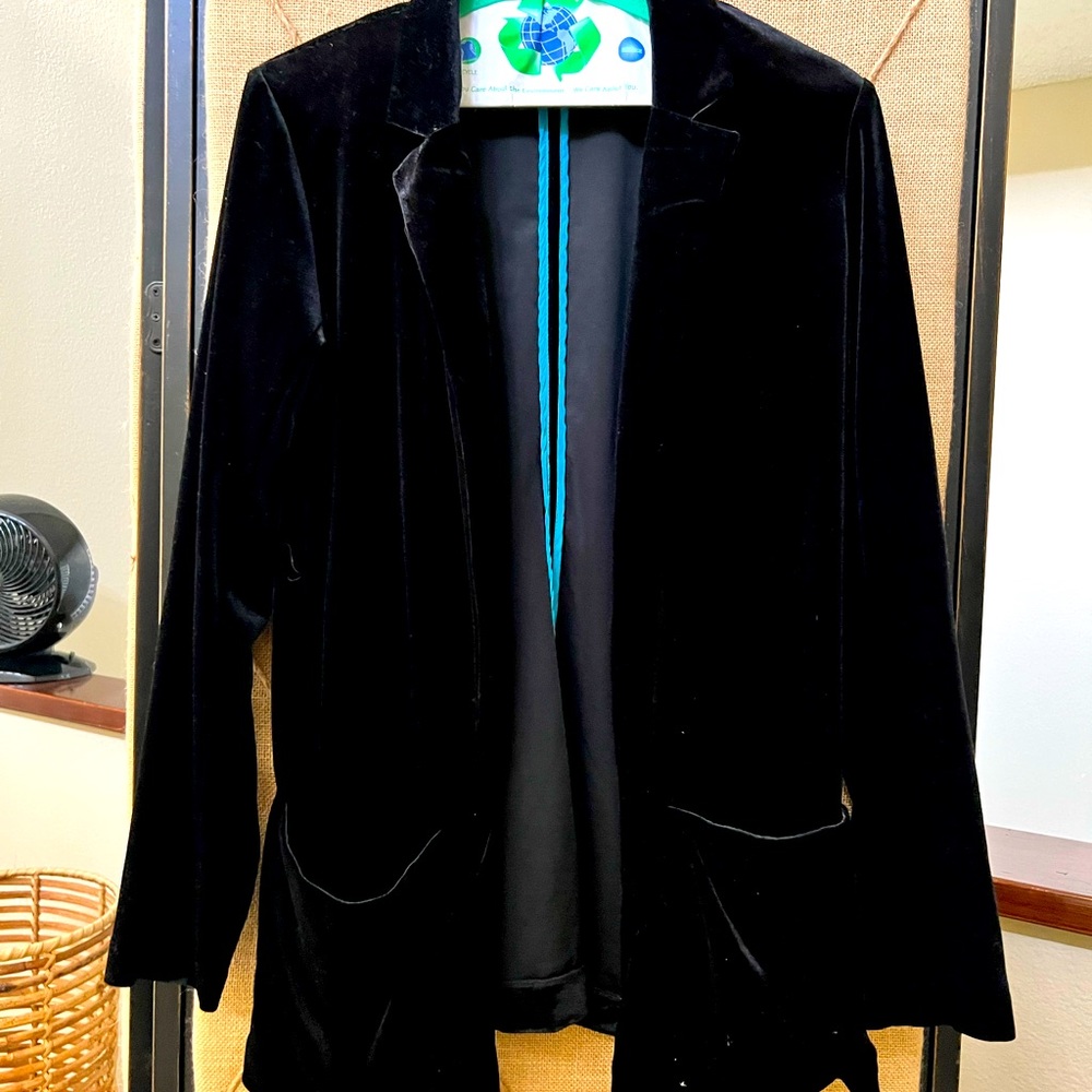 Black velour blazer
